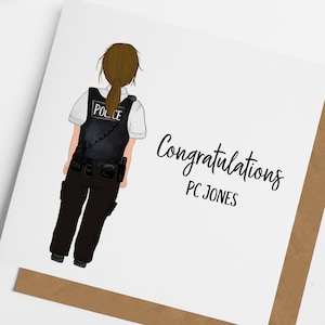 Carte personnalisée de félicitations à la police, cadeaux de policier, apprenti policier, évanouissement de la police, cadeau de félicitations à la police,