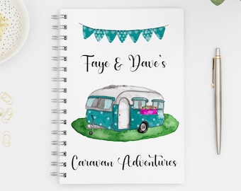 Personalised Caravan Notebook Journal,  Caravan Notebook, Caravan Planner, Travel Journal, Caravan Gifts, Caravan Journal, Travel Gifts