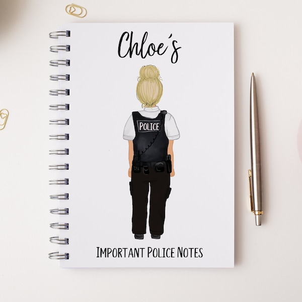 Personalised Police Notebook, Police Officer Gifts, Trainee Police Officer, Police Passing Out, Congratulations Police Present