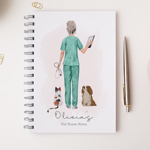 Personalised Vet Nurse Notebook, Vet Nurse Gifts, Student Vet Nurse, Gifts for Graduation, Congratulations Vet Present, Stocking Filler image 1