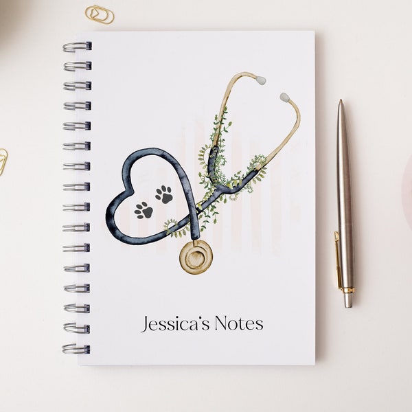 Personalised Vet Nurse Notebook, Vet Nurse Gifts, Student Vet Nurse, Gifts for Graduation, Congratulations Vet Present, Stocking Filler