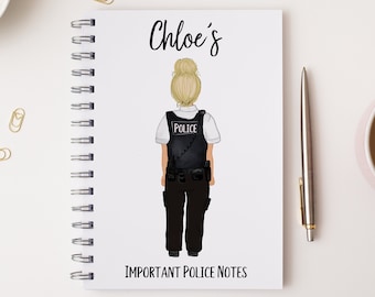 Personalised Police Notebook, Police Officer Gifts, Trainee Police Officer, Police Passing Out, Congratulations Police Present