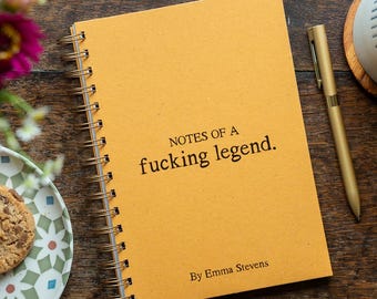 Personalised Funny A5 Notebook, Funny Gift, Gifts For Friends, Gifts For Her, Planner, Swearing Gift, Stocking Filler, Secret Santa Gift