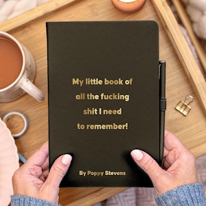 Personalised Funny A5 Foil Notebook, Funny Gift, Gifts For Friends, Gifts For Her, Swearing Gift, Stocking Filler, Secret Santa Gift