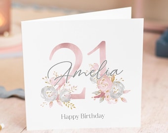 Personalized 21st Birthday Card For Daughter Granddaughter Niece Or Sister 862701 - Foto 3