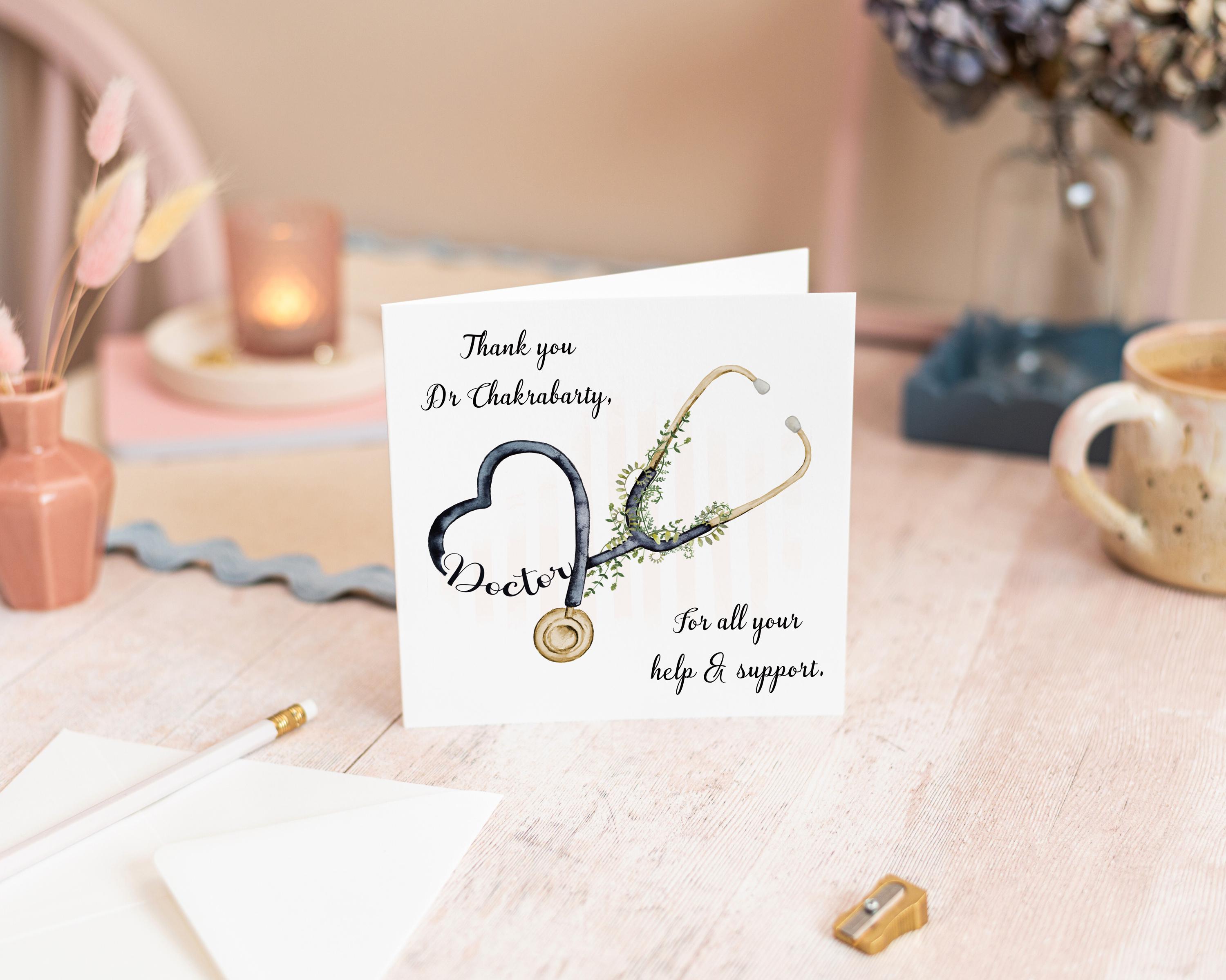 Personalised Thank You Doctor Card, Thank You Hospital Card, Thank You ...