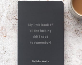 Personalised A5 Foil Swearing Notebook, Fun Notebook, Funny Gift, Gift For Friends,  Gift for Her, Stocking Filler, Secret Santa Gift