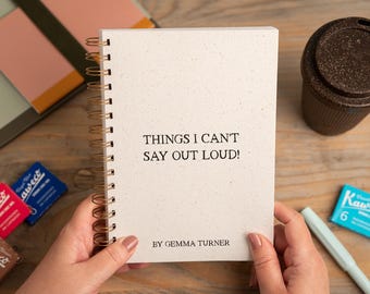 Personalised Funny A5 Notebook, Funny Gift, Gifts For Friends, Gifts For Her, Planner, Swearing Gift, Stocking Filler, Secret Santa Gift
