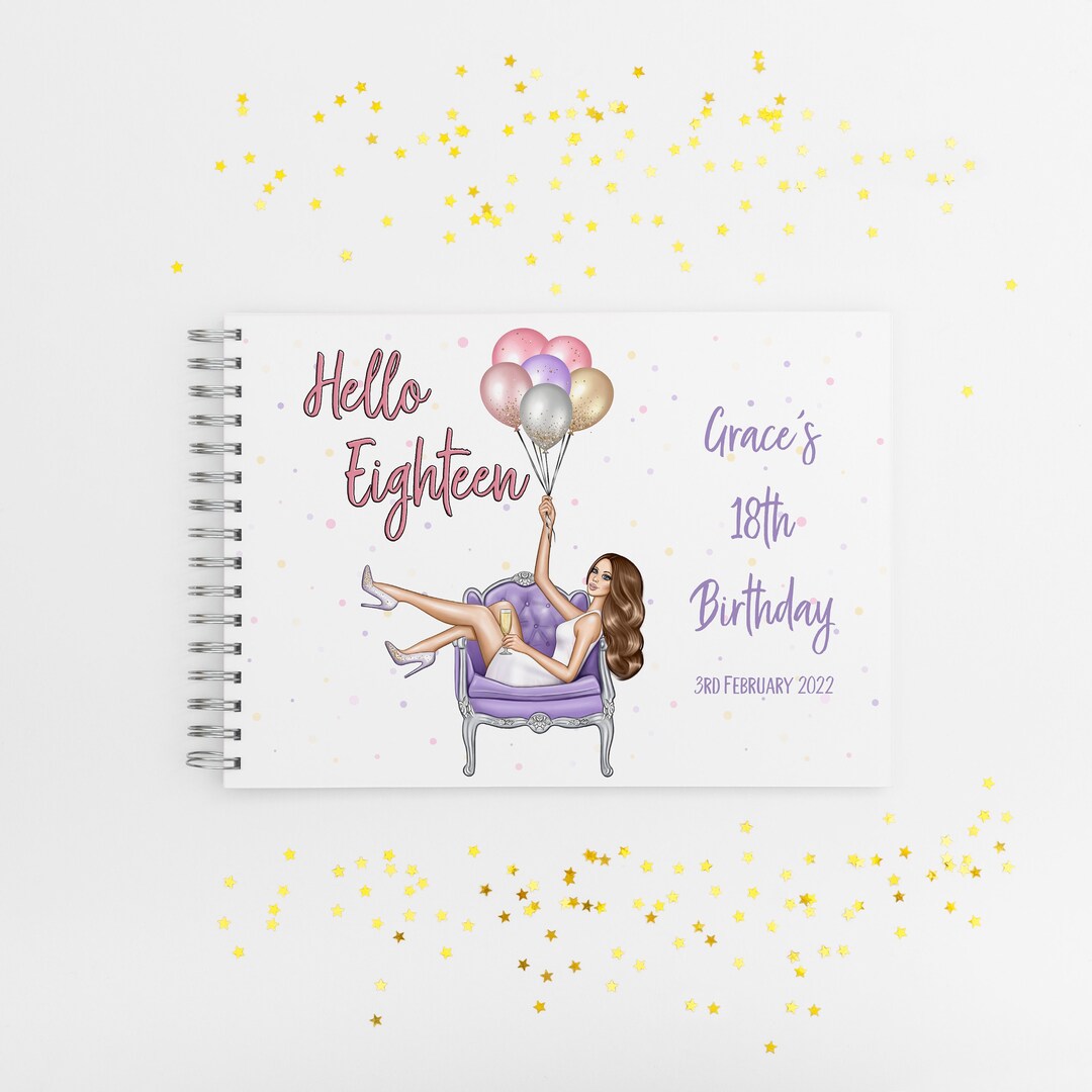 Personalised 18th Birthday Guest Book 18th Birthday Etsy