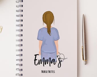 Personalised Nurse Notebook, Qualified Nurse, Student Nurse, Gifts for Graduation, Congratulations Nurse Present, Forever Dotty UK