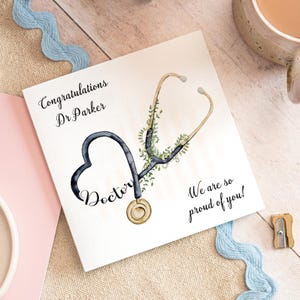 Personalised Congratulations Doctor Card, Qualified Doctor Card, Doctor Graduate, Graduation Card, Doctor Gifts, Doctor Cards, Forever Dotty