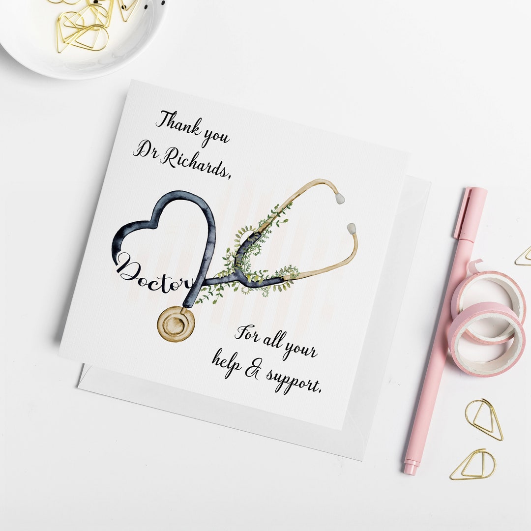 Personalised Thank You Doctor Card Thank You Hospital Card Etsy