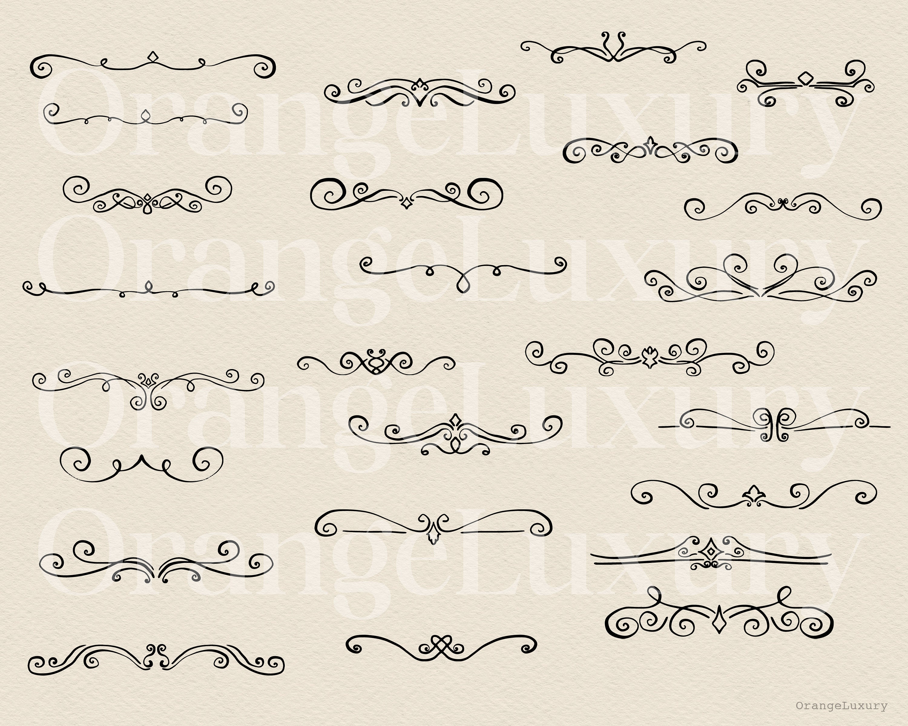 Swirl SVG, Swirl Silhouette, Flourish Svg, Swoosh Svg,Decorative Svg, Swirl  Bundle - Crella