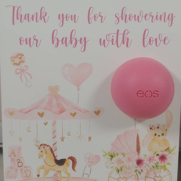 EOS chapstick party favor.   Perfect baby shower favor. **Read full description before ordering! EOS not included ****