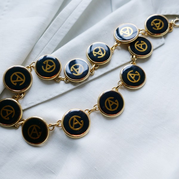 Giorgio Armani-beautiful minimalist necklace from Giorgio Armani-necklace with a monogram0-Designer jewelry