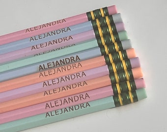 Engraved Ticonderoga Pastel Pencils