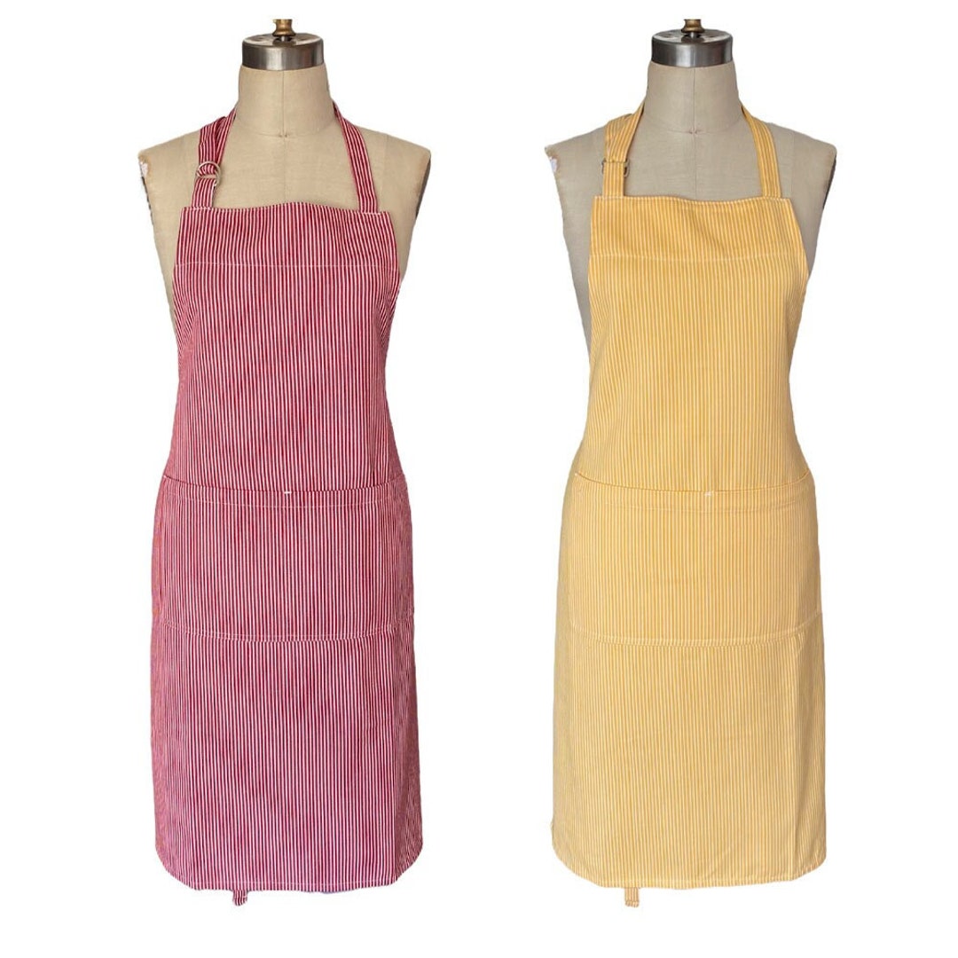 Plus Size Striped Unisex Apron / Striped Plus Size Apron / Etsy