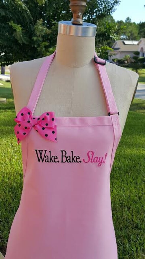Custom Apron / Personalized Pink Apron With Black and Fuchsia Etsy