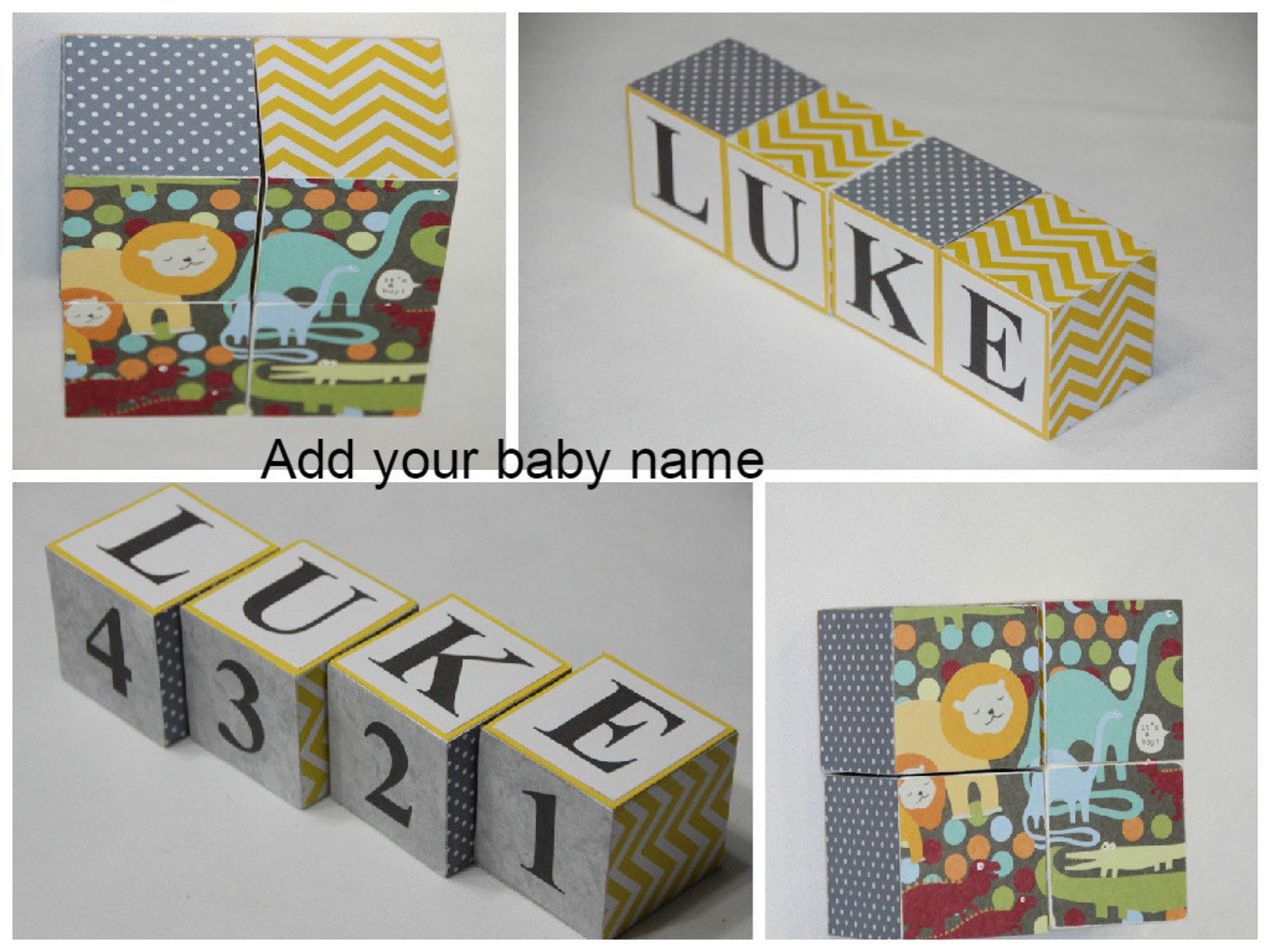 Wooden Name Blocks baby Name Blocks baby Boy Newborn Etsy