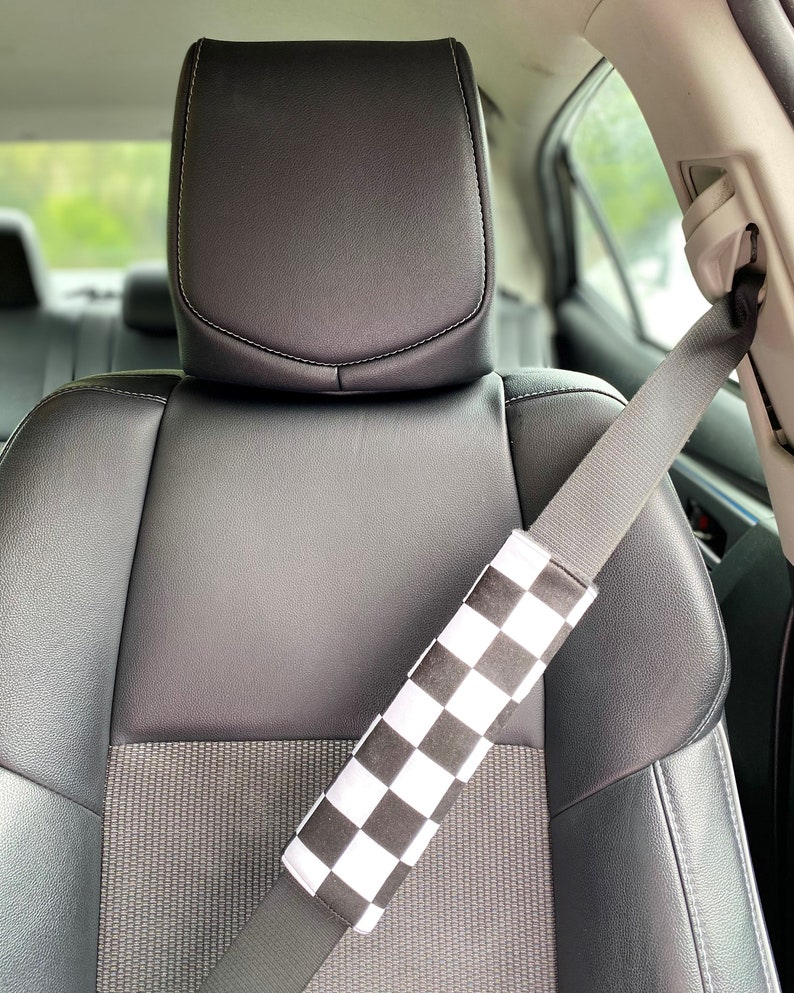 Racing Checkers Steering Wheel Cover /black and White Plaid Etsy