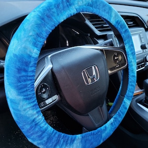 Blue, Purple or Pink Brushstroke Pattern Steering Wheel Cover - Car Accessories - Holiday Gift - Gift Under 20 - Car Warming Gift