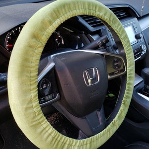 Green or Brown Solid with Fading Color Pattern Steering Wheel Cover - Car Accessories - Holiday Gift - Car Warming Gift - Unisex