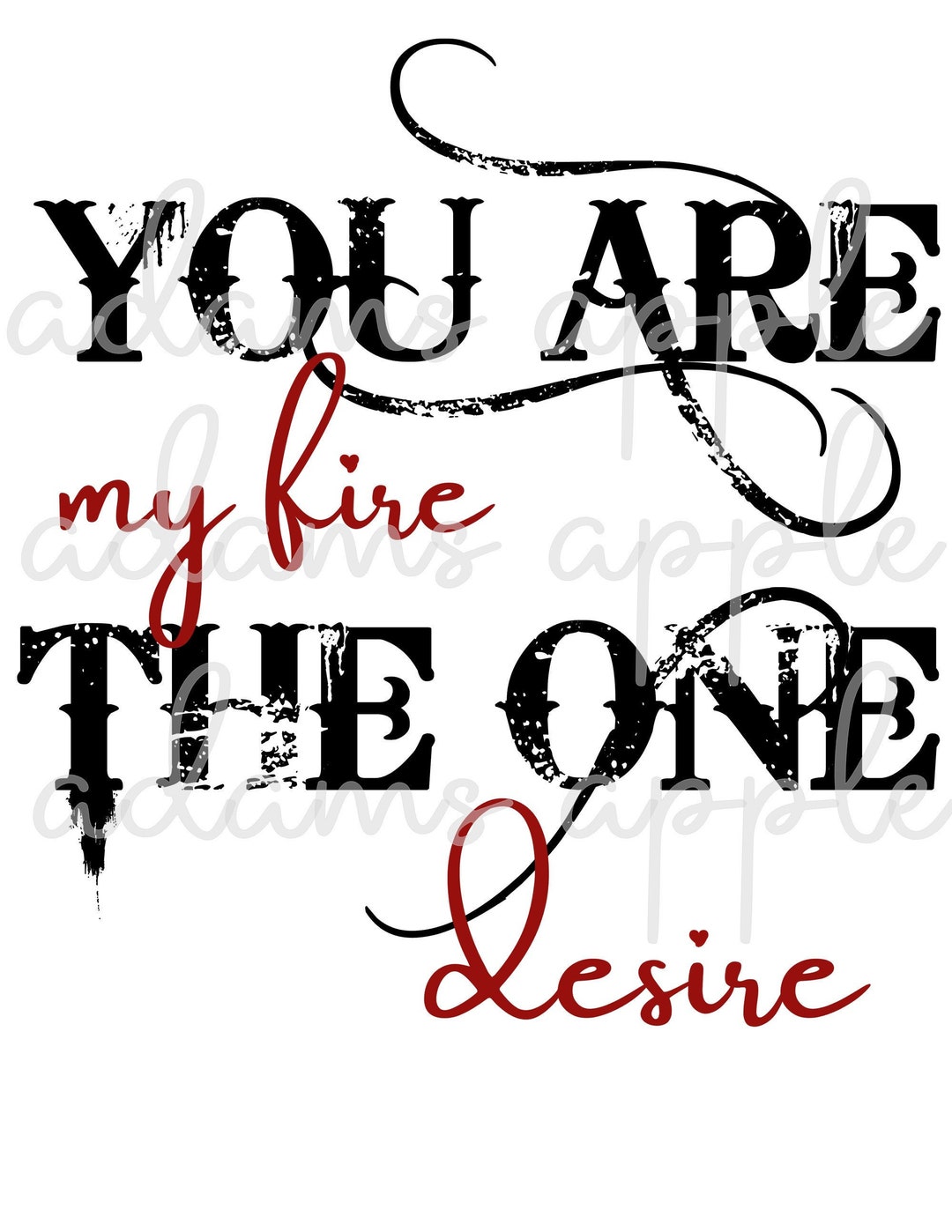 You Are My Fire BSB Backstreet Boys Lyric Sublimation PNG Etsy