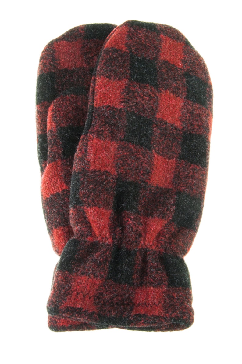 Mittensbuffalo Plaid Warm Mittens Men's Mittens Etsy