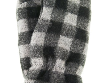 Children's Buffalo Plaid Mittens, polar mitts