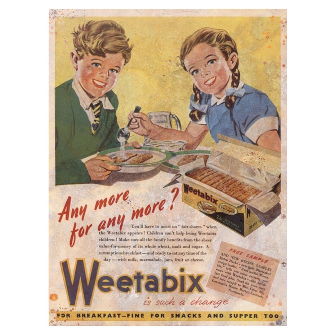Weetabix Tin Metal Sign Sign Plaque Bar Pub Vintage Retro Wall Etsy