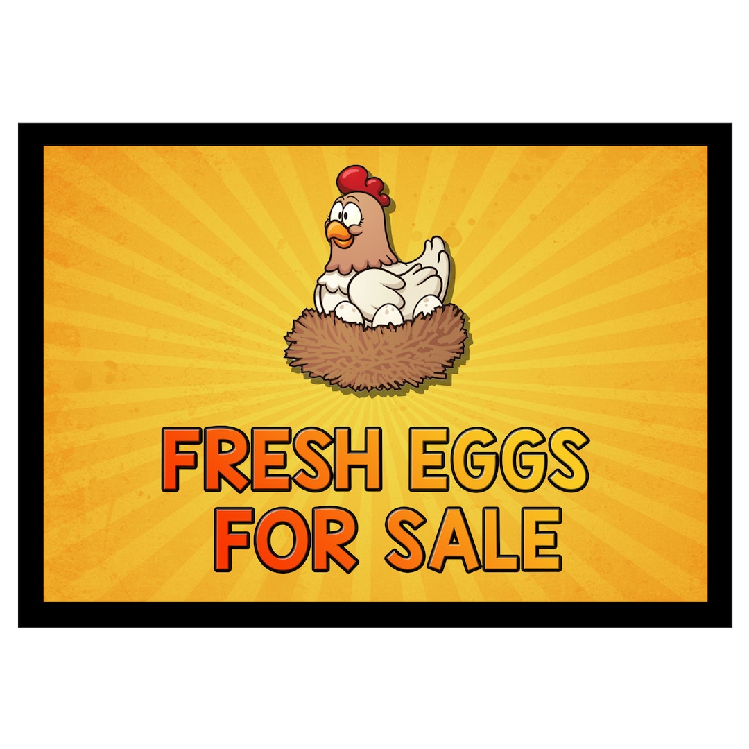 Eggs for Sale Sign Chicken Sign Cluck Collect Hen House Coop Poultry