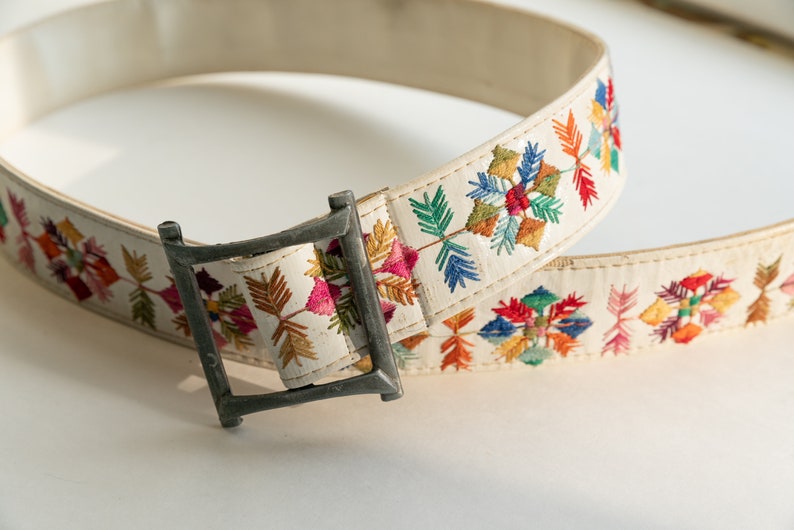 Vintage Boho Hippie Embroidered Belt