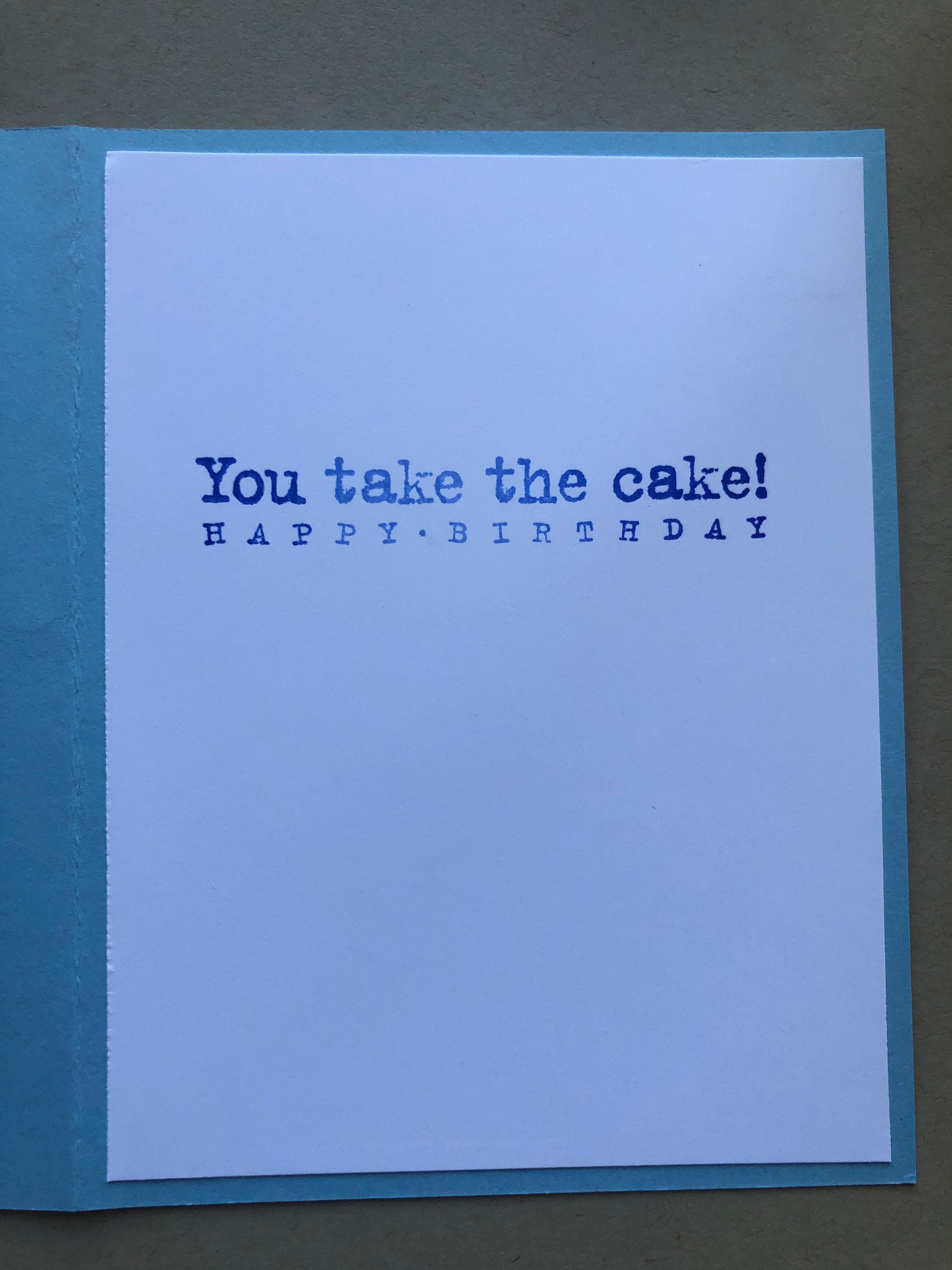 You Take the Cake Card Etsy