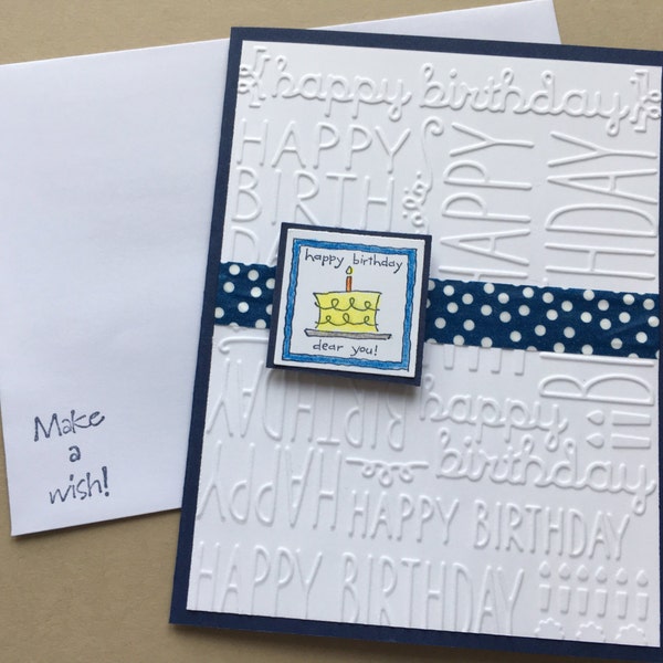 Embossed Birthday Card with Dots