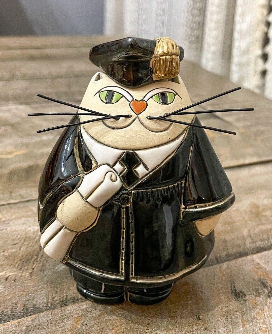Artesania Rinconada Cat Figurine Olga Professional Graduate 1994 810 - Etsy
