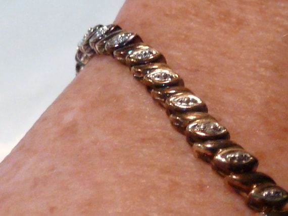 Classic bracelet fancy link Italy 925 with hallma… - image 2