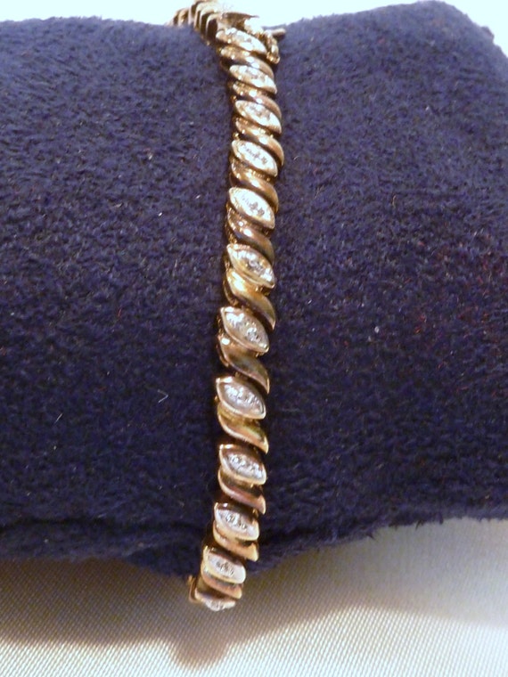 Classic bracelet fancy link Italy 925 with hallma… - image 6