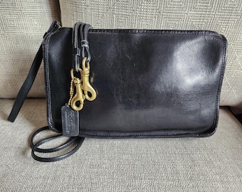 Coach Abbie Zip Bag | Black Leather - Etsy Coach Abbie Zip Bag | Black Leather - Etsy