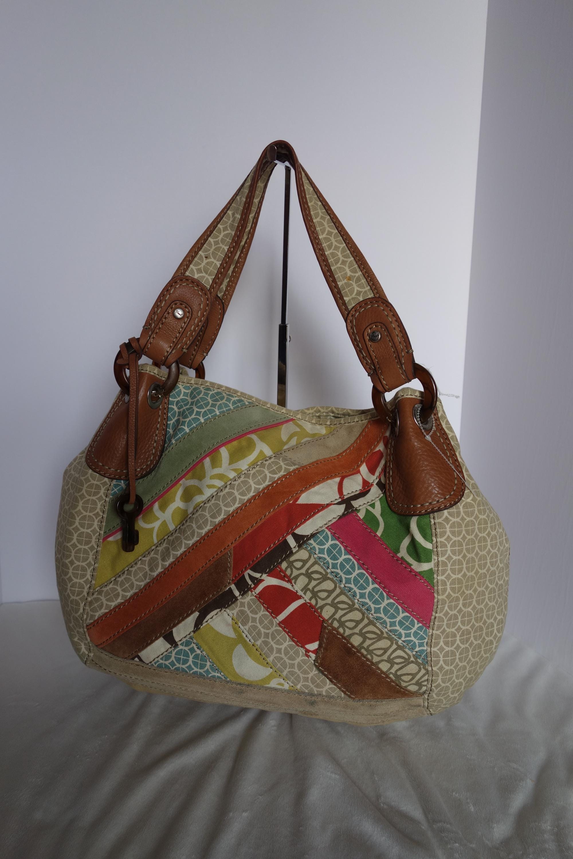 春夏新作 Patchwork Suede Bag Etsy - バッグ