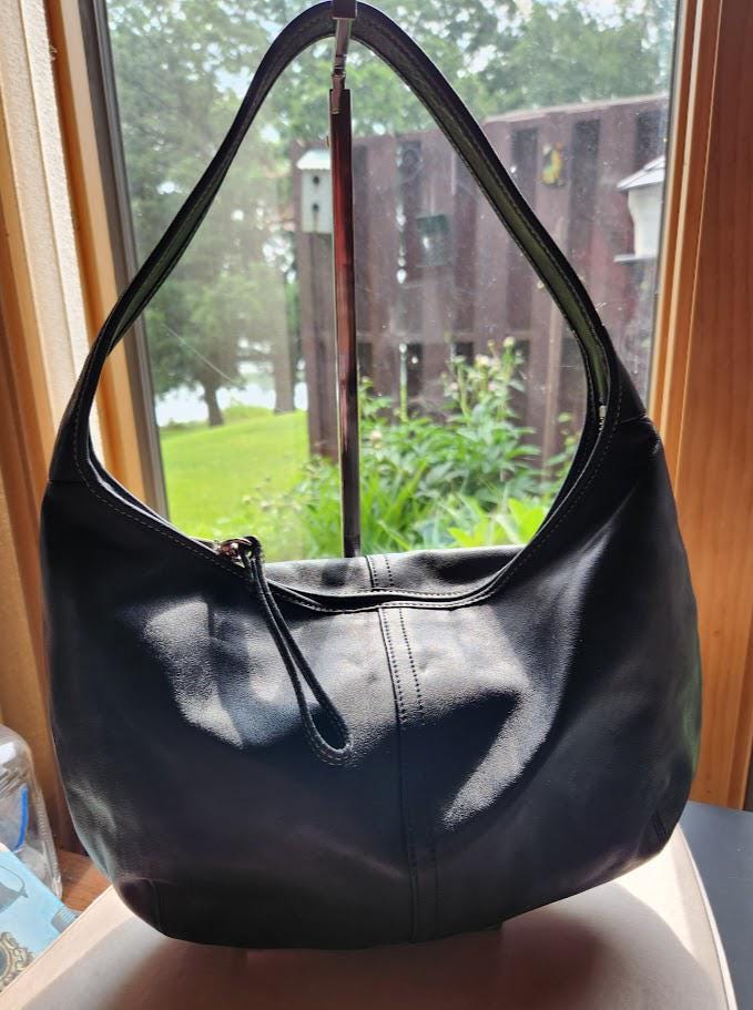 COACH Vintage Lightweight Hobo Ergo Shoulder Bag 9219 Black Smooth