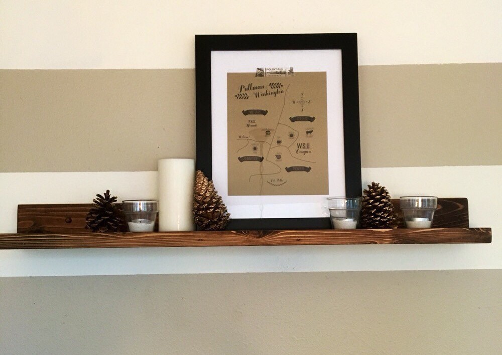 Reclaimed Cedar Wood Ledge Shelf Etsy