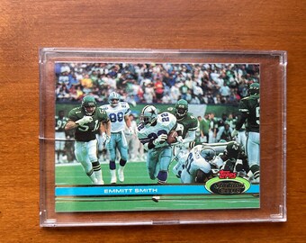 Dallas Cowboys Graded Cards Emmitt Smith & Troy Aikman Rookie Promo Cards - Graded  WCG 10 | Dallas Cowboys Collection Football Rookie Cards