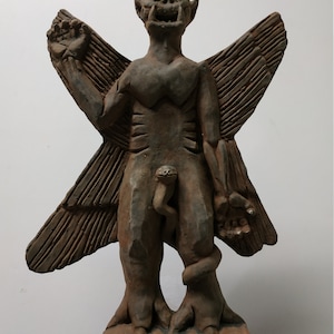 Figurka Demona Mroku Pazuzu autorstwa artysty „Ting Hua Liu”, 11&quot;x8&quot;x2&quot;, kolekcjonerska