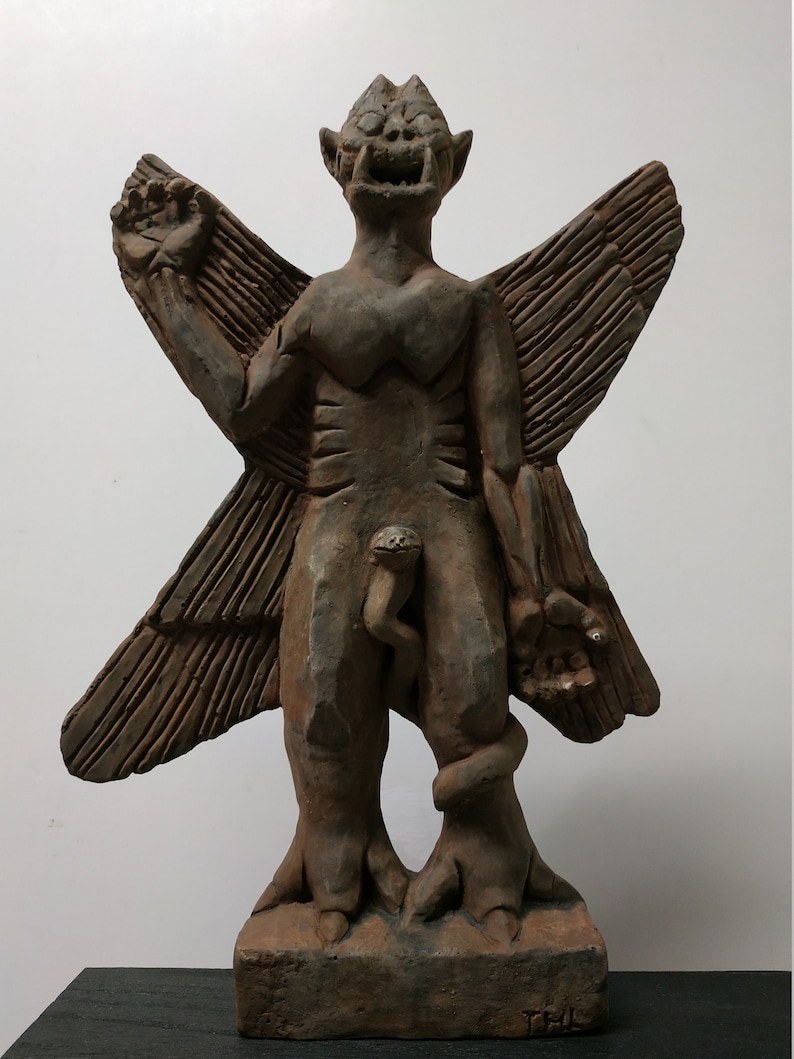The Dark Pazuzu Demon Statue by Artist Ting Hua Liu ,11x8x2,collector