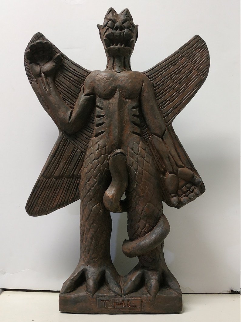 Large Pazuzu Demon Statue by Artist Ting Hua Liu ,18x11.25x2.25