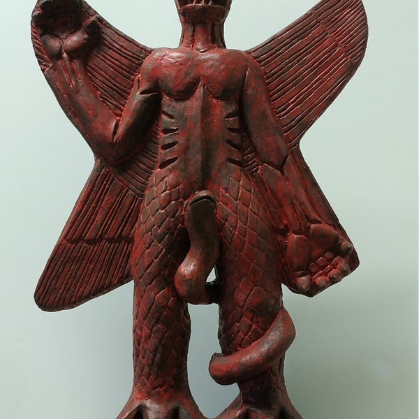Large Pazuzu Demon Statue by Artist " Ting Hua Liu ",18"x11.25"x2.25",Collector