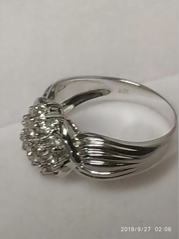 Beautiful Designer Solid 18k White Gold Diamond R… - image 3