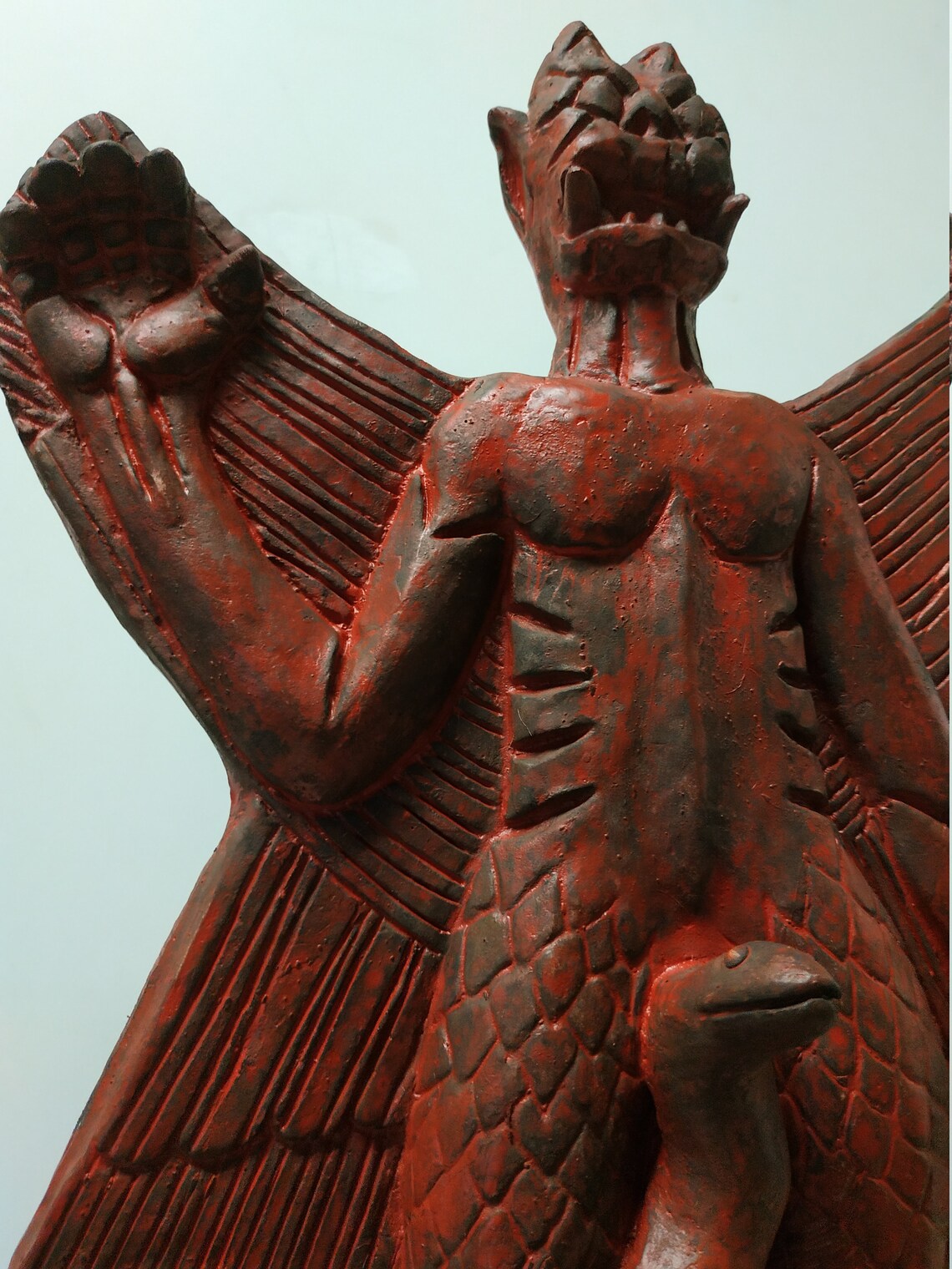 Original Large Pazuzu Demon Statue by Artist Ting Hua Liu ,18x11.25x2