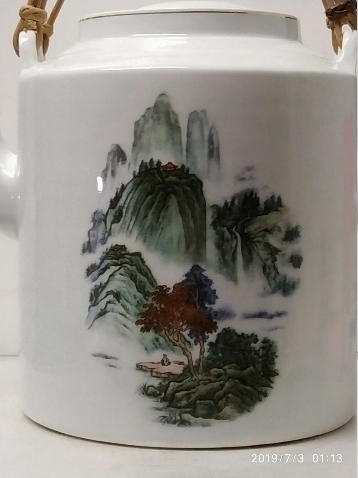 Vintage Chinese Porcelin Tea Pot Etsy