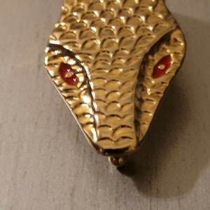 Rare Vintage Gold Tone Snake Belt Buckle